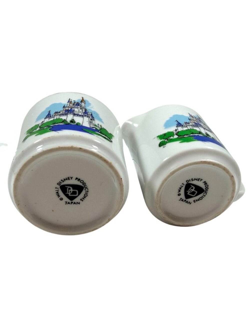 Walt Disney World Creamer & Sugar Bowl Gold Trim Japan Cinderella Castle Design - Picture 4 of 4